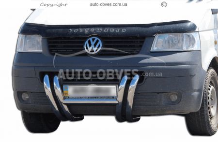 Защита переднего бампера VW T5 2004-2010 фото 0