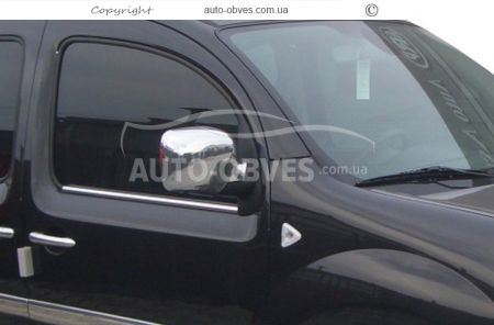 Хромовані накладки на дзеркала Renault Kangoo 2008-2013 - тип: abs хром фото 1