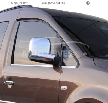 Covers for mirrors VW Caddy 2010-2015 stainless steel фото 2