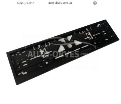 License plate frame for Ssangyong - 1 pc color: black фото 0