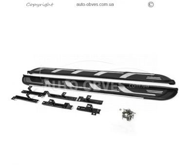 Боковые подножки Audi Q5 2017-2024 - тип: oem v2 алюминий фото 1