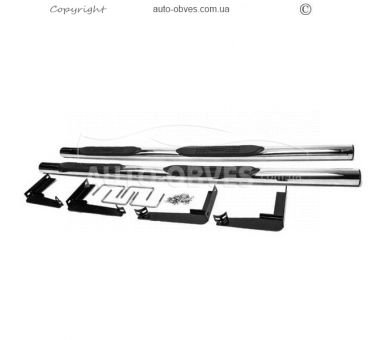 Side sills Mitsubishi L200 2015-... - type: stainless steel фото 1