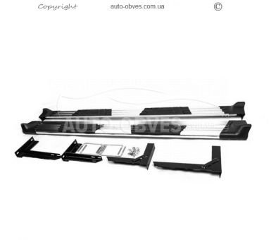 Side sills Mitsubishi L200 2006-2014 - type: stainless steel фото 1