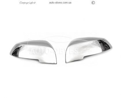 Covers for mirrors BMW 1 series F20 21 2011-2019 - type: stainless steel photo 1