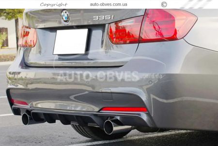 Задній дифузор BMW 3 серія F30 - type: v4 black M-performance фото 3
