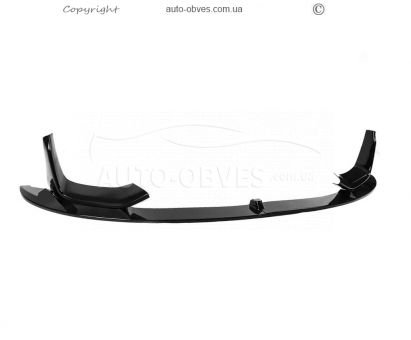 Передня накладка BMW 3-series F30 для M3 - type: lip чорний глянець фото 1