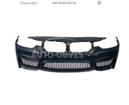 Передній бампер BMW 3 series F30 - type: в стилі F80 М3 фото 1