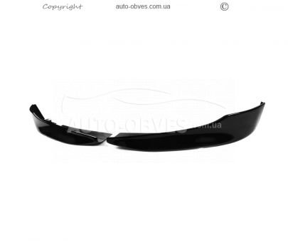Передня накладка BMW 3 series E90 - type: flap чорний глянець фото 0