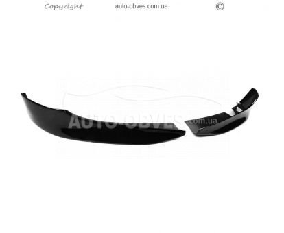 Передня накладка BMW 3 series E90 - type: flap чорний глянець фото 1