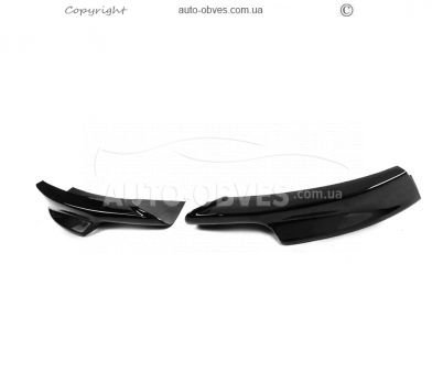 Передня накладка BMW 3 series E90 LCI M Technic - type: flap чорний глянець фото 0