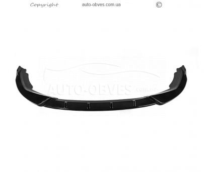 Передня накладка BMW 3 серія G20 для M Technic - type: v1 lip чорний глянець фото 3