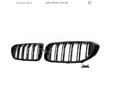 Решітка ніздрі BMW 5 series G30, 31 2016-2020 - тип: M-Look чорний глянець фото 0