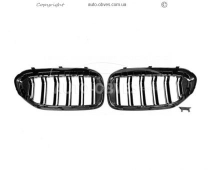 Решітка ніздрі BMW 5 series G30, 31 2016-2020 - тип: M-Look чорний глянець фото 2