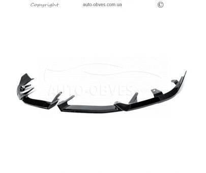 Передняя накладка BMW 5, i5 серия g60, g60E, g61 2024-... - type: lip gloss black для М-Sport фото 0