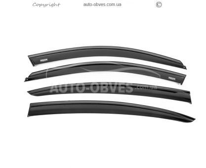 Вітровики BMW 5 серія G30, G31 2017-2023 - тип: 4 шт з чорним молдингом фото 0