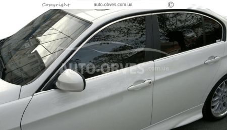 Молдинги на стекло BMW 3 серия F30 2012-2019 фото 2