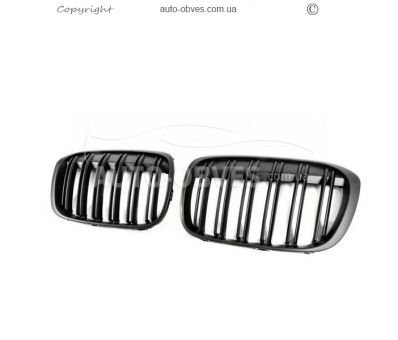 Front grille BMW X1 F48 2016-2022 black фото 0