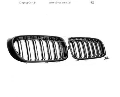 Решітка ніздрі BMW X3 F25 2014-2018 - тип: M-Look чорний глянець фото 3