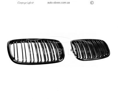 Radiator grille BMW X6 E71 - type: v2 gloss black фото 3