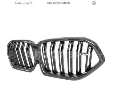 Решітка ніздрі BMW X6 G06 2019-2023 - тип: M-Look карбон фото 0