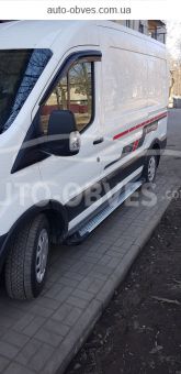 Aluminum running boards Ford Transit 2014-… - L1\L2\L3 bases - Style: BMW фото 2