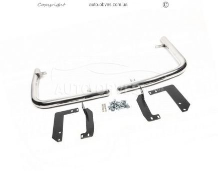 Защита заднего бампера Mercedes Sprinter, VW Crafter - тип: углы одинарные под подножку фото 1