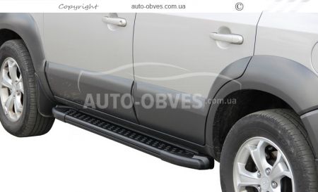Hyundai Tucson Side Steps - Style: BMW, Color: Black фото 1
