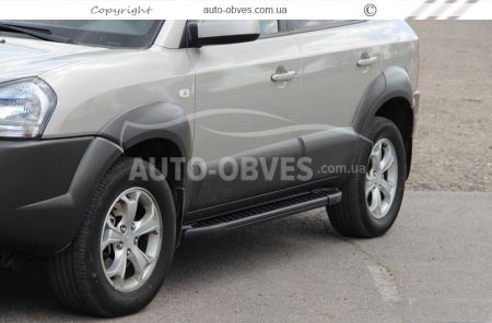 Hyundai Tucson Side Steps - Style: BMW, Color: Black фото 2