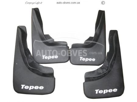 Mud flaps Peugeot Partner Tepee -type: set of 4 pcs, without fasteners фото 2