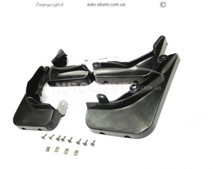 Mud flaps Mercedes E class W212 2013-2016 restyling - type: set 4 pcs фото 0