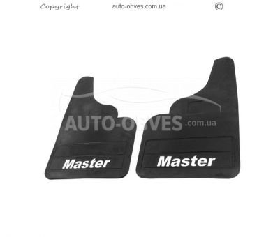 Mudguards Renault Master 2004-2010 - type: straight 2 pieces of rubber фото 0