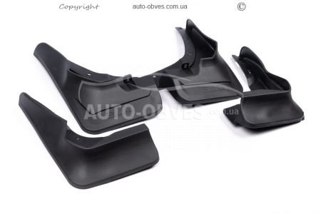 Mud flaps model Mercedes GLE, ML class 166 GLE 300, 350, 450 AMG without sills - type: set of 4 pieces фото 0