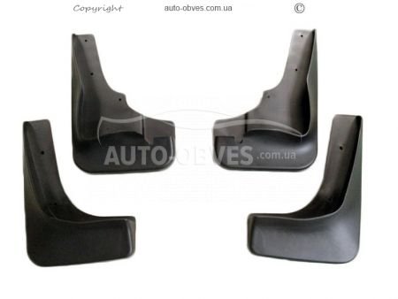 Mud flaps model Mitsubishi Outlander XL 2007-2012 - type: set of 4 pieces, for a wide threshold фото 0