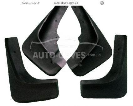 Mud flaps model Mitsubishi Outlander XL 2007-2012 - type: set of 4 pieces, for a narrow threshold фото 0