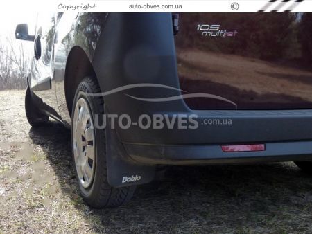 Mud flaps Fiat Doblo 2010-2014 -type: rear 2pcs, without fasteners фото 2