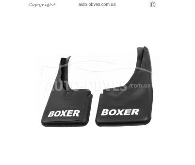 Mud flaps Peugeot Boxer -type: front with recess 2pcs, without fasteners фото 0