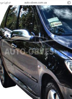 Хромированные накладки на зеркала Peugeot 307 abs хром фото 1
