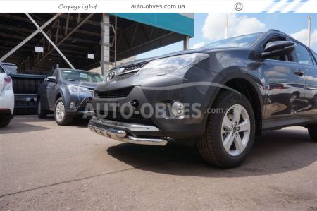 Bumper protection Toyota Rav4 2013-2016 - type: model with plates фото 2