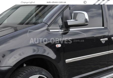Covers for mirrors Volkswagen Caddy stainless steel фото 2