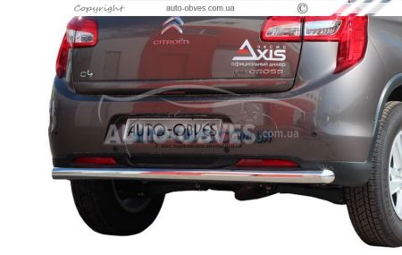 Citroen C4 Aircross rear bumper protection - type: single pipe фото 0