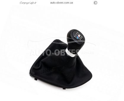Gear knob BMW 1 series E81 82 87 88 2004-2011 - type: gearshift cover + handle oem leatherette фото 1