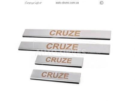 Накладки на внутренние пороги Chevrolet Cruze фото 0