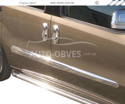 Накладки на дверные ручки Fiat Doblo из 8 элементов фото 2