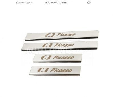 Накладки на пороги Citroen C3 Picasso 2010-2017 фото 0