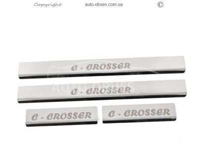 Накладки на пороги Citroen C-Crosser - тип: 4 шт фото 1