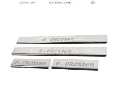 Накладки на пороги Citroen C-Crosser - тип: 4 шт фото 0
