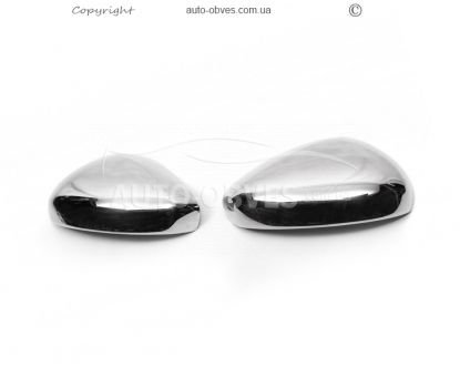 Накладки на зеркала Citroen C3 2010-2017 - тип: нержавейка фото 0