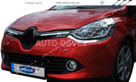 Накладки на решетку радиатора Renault Clio IV 2012-... фото 2