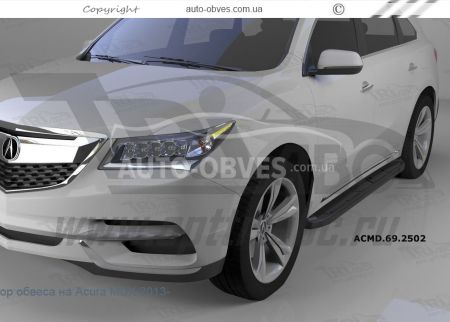 Подножки Acura MDX 2006-2013 - style: Audi цвет: черный фото 4