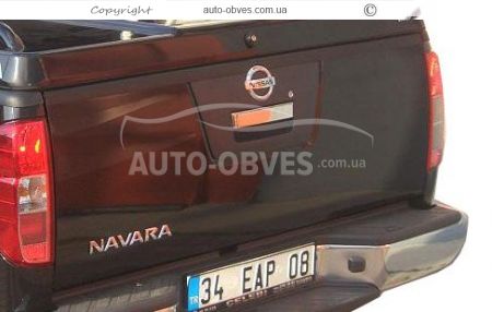 Trim on the handle of the trunk door Nissan Navara stainless steel фото 2